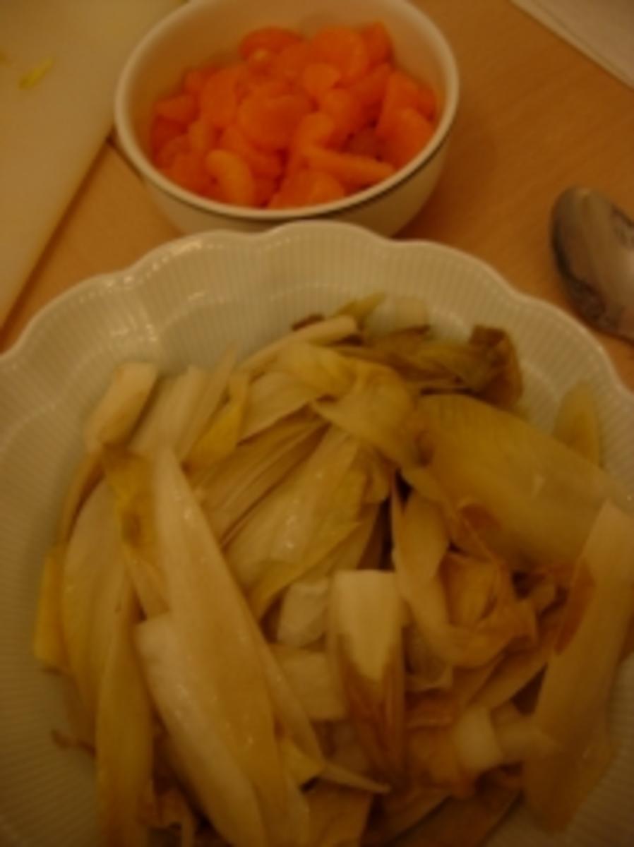 Chicoréesalat mit Mandarinen (fettreduziert) - Rezept