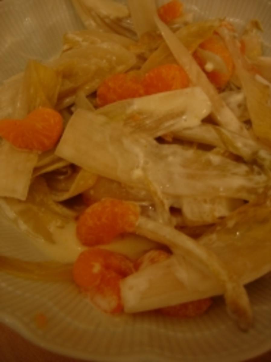 Chicoréesalat mit Mandarinen (fettreduziert) - Rezept