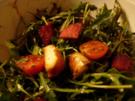 Italienischer Brotsalat (Rucola, Salami, Tomaten und Brot) - Rezept