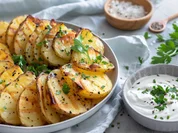 Gefächerte Ofenkartoffeln mit Kefir ~ Quark ~ Dip - Rezept - Bild Nr. 2