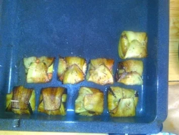 Gehacktes im Auberginenmantel   [Köfteli Patlican Sarmasi]  (TÜRKISCHE KÜCHE) - Rezept