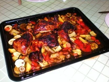 FLEISCH: Hähnchenschlegel vom Blech - Rezept - Bild Nr. 4