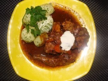 Rezept: Fleisch : -Kaninchen mit Sauce- Fleisch : -Kaninchen mit Sauce- - Rezept