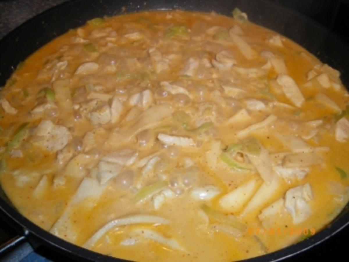 Hähnchenpfanne -thai-curry- - Rezept