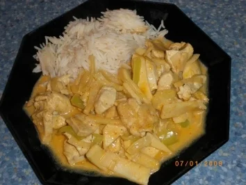 Hähnchenpfanne -thai-curry- - Rezept