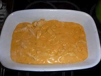 Rezept: Käse-Brot-Auflauf mit Geschnetzeltem Käse-Brot-Auflauf mit Geschnetzeltem - Rezept