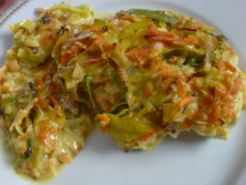 Buntes Zwiebel-Sahne-Hähnchen - Rezept