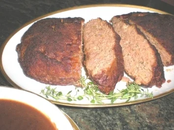 FLEISCH: Rinder- Hackbraten mit leckerer  Sauce - Rezept - Bild Nr. 4