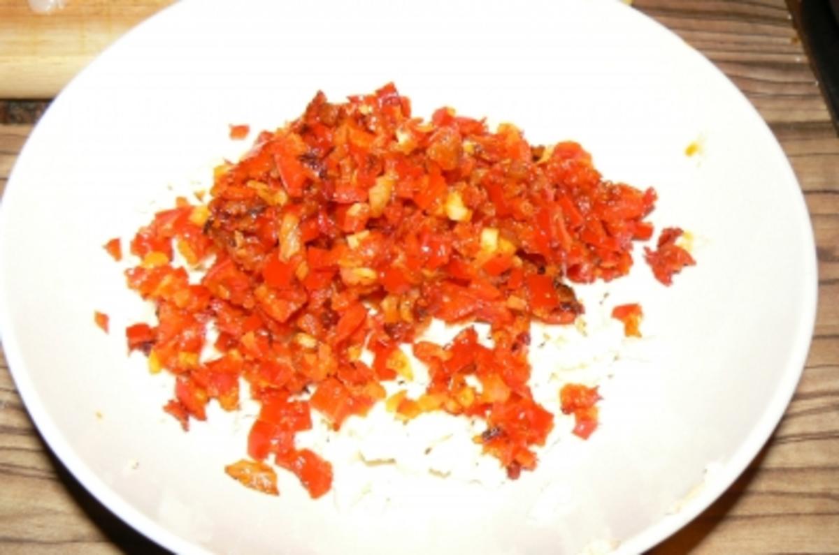 Hähnchenbrustfilet mit einer scharfen Mozzarella-Paprika Kruste - Rezept