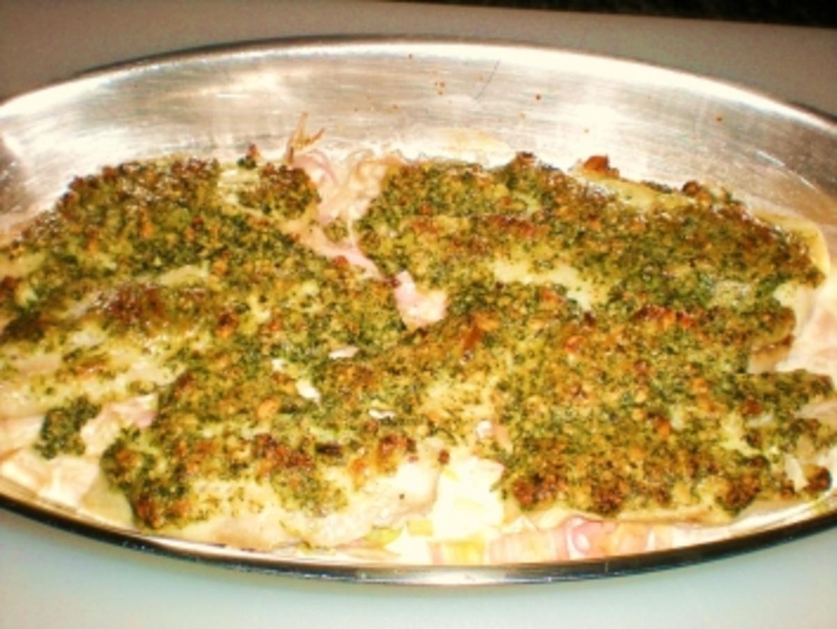 FISCH: Fisch mit Kräuter-Nusskruste gratiniert - Rezept - Bild Nr. 3