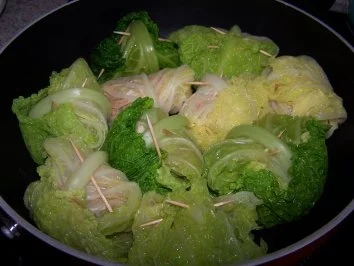 Rezept: Wirsing-Wickel mit Kalbsbrät Bild Nr. 7 Wirsing-Wickel mit Kalbsbrät - Rezept - Bild Nr. 7