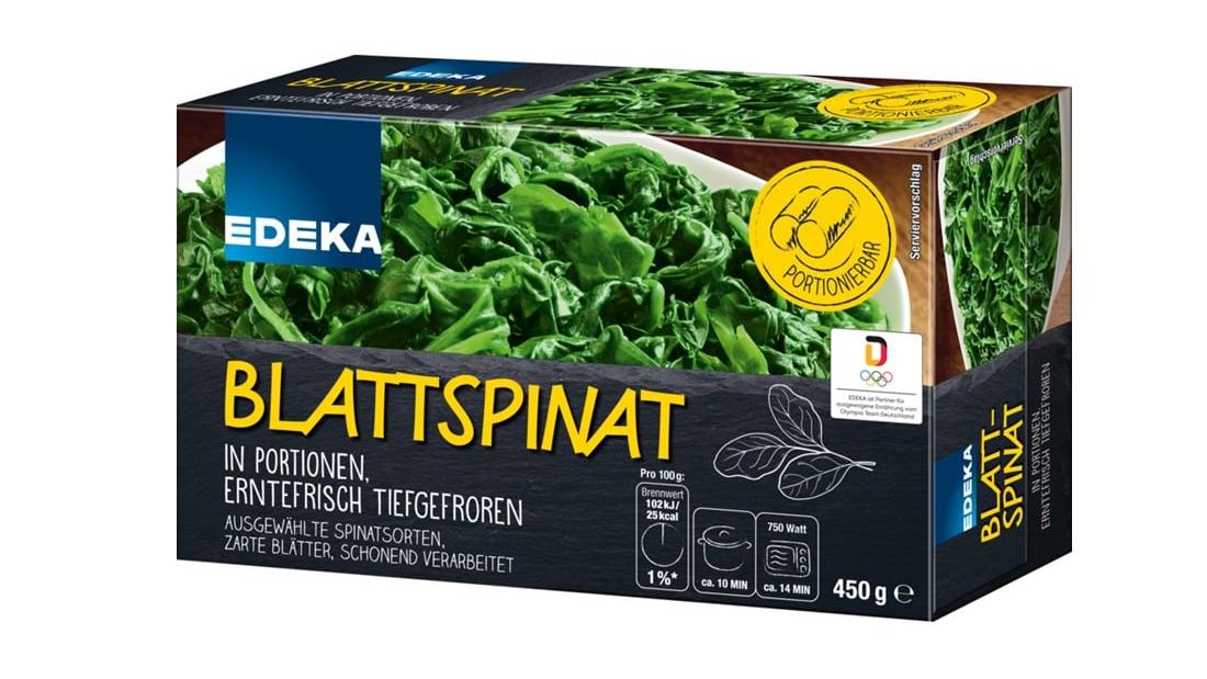 Blattspinat-Rückruf bei Edeka: Möglicherweise Kunststoffteile im TK-Spinat Warenrückruf Blattspinat Edeka