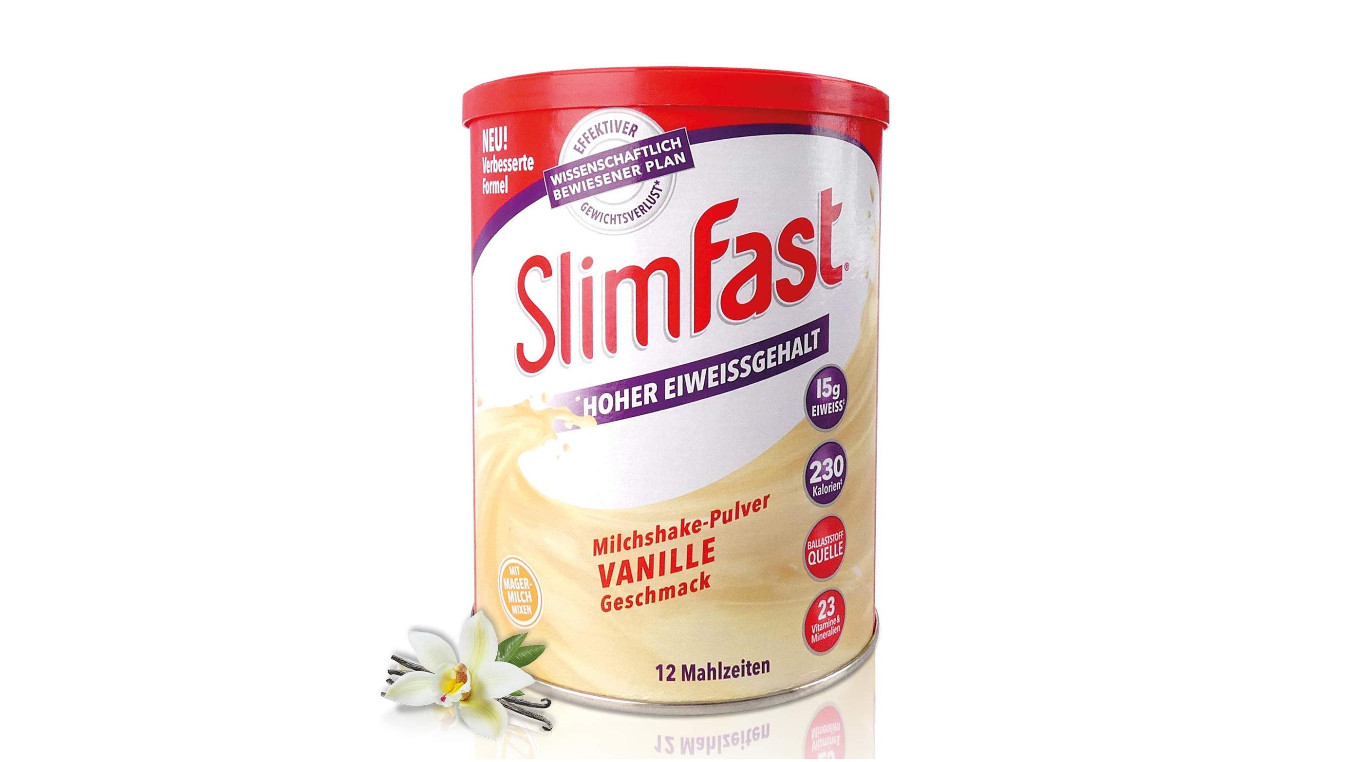 Diät-Shake: 3 Abnehm-Pulver sind wirklich gut – das ist der Testsieger Slimfast Vanille im Test.