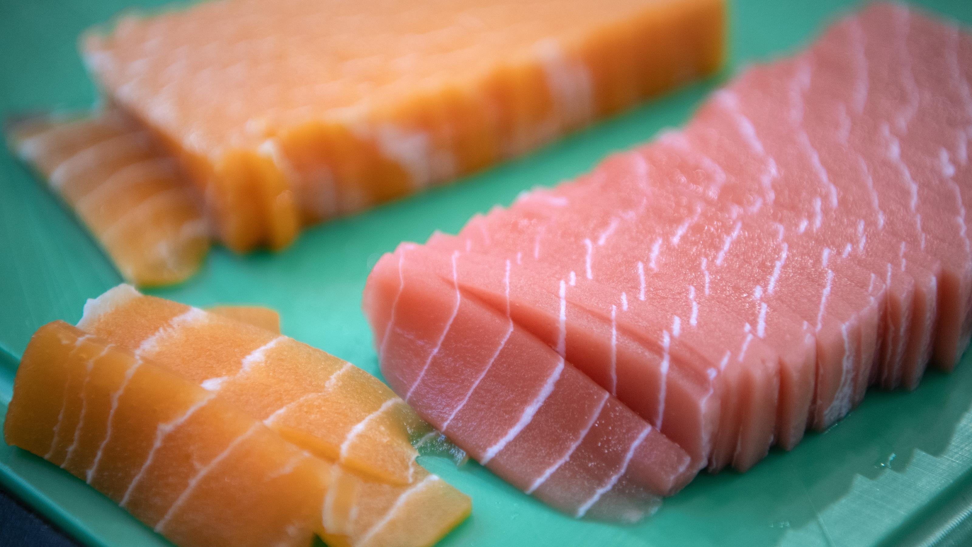 Lust auf vegane Fischprodukte auf Gemüsebasis? Veganes Sushi wird auf der Messe "fish international" präsentiert.