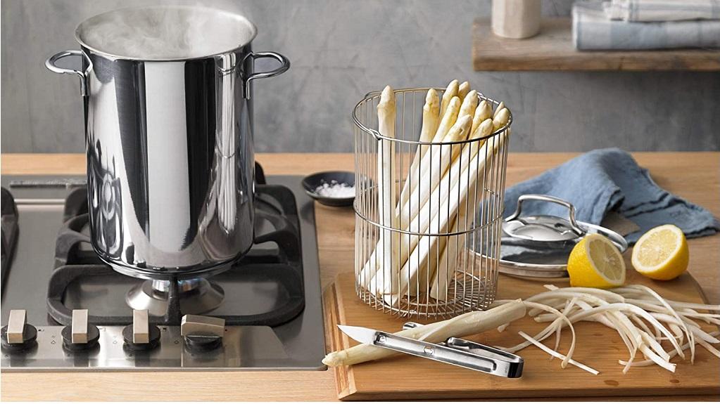 Spargel kochen: So gelingt das weiße Gold immer perfekt Spargelkochtopf von WMF