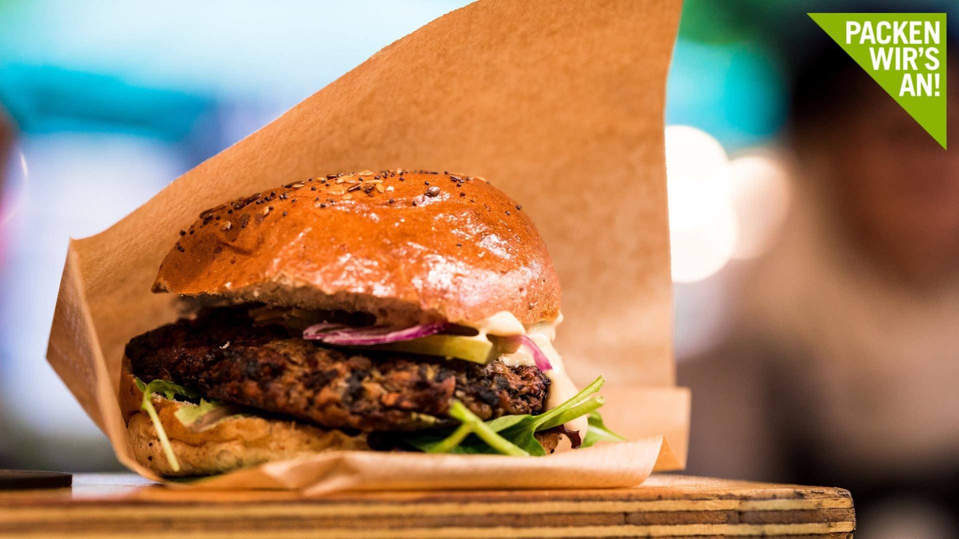 Fleischersatz-Gerichte: So macht man Kidneybohnen-Burger und Gulasch aus Jackfruit Veggieburger
