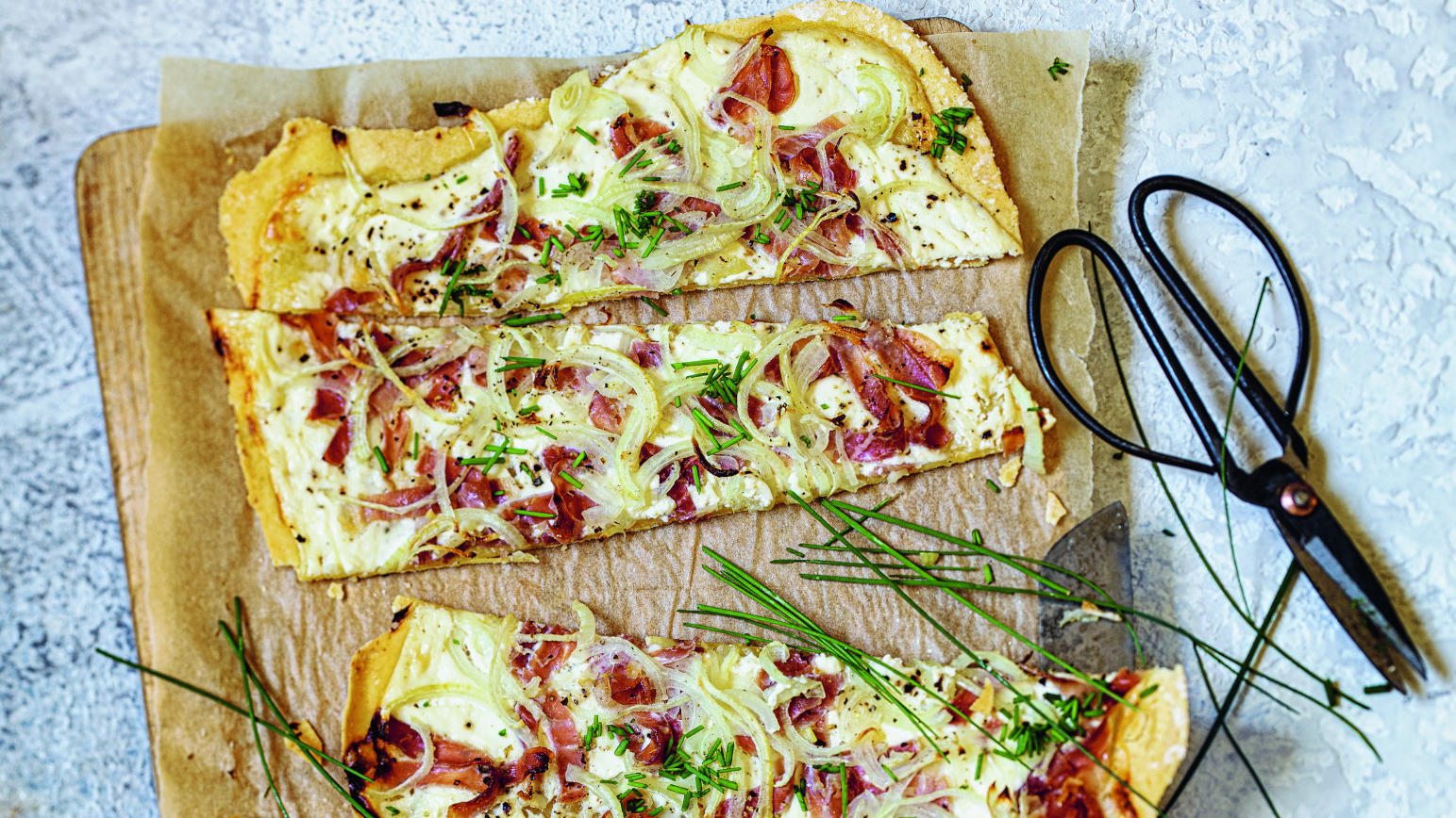 Glutenfreie Hausmannskost: So gelingen Spätzle und Flammkuchen auch ohne Weizen Flammkuchen glutenfrei nach einem Rezept von Tanja Gruber