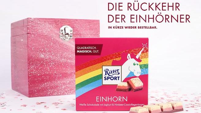 Einhorn-Schokolade: Ritter Sport produziert nach! - kochbar.de