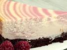 Zebra-Kuchen mit Himbeeren
