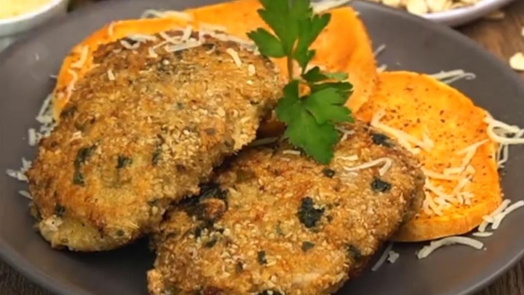 Schnitzel mit einer Parmesan-Panade