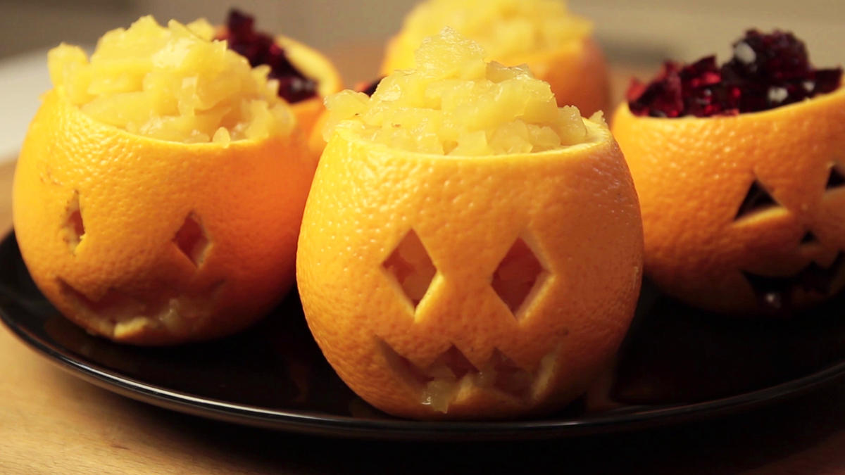 Halloweensnacks: Halloween Orangen