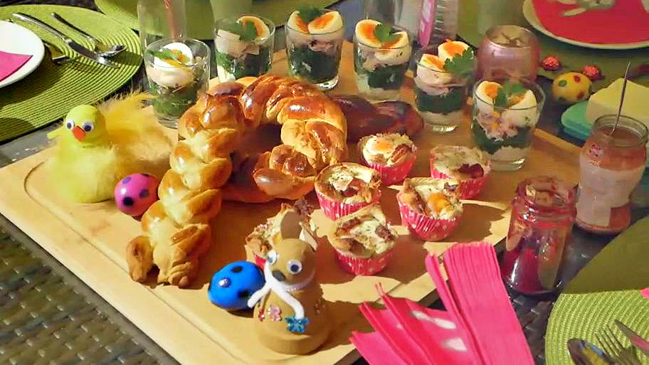 Einfacher Osterbrunch für 6 Personen