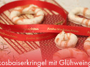 Kokosbaiserkringel mit Glühweinguss