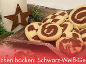 Plätzchen backen: Schwarz-Weiß-Gebäck