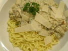 Leckere Pilzsauce mit Bandnudeln