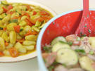 Gnocchi-Salat und Tortellini-Salat