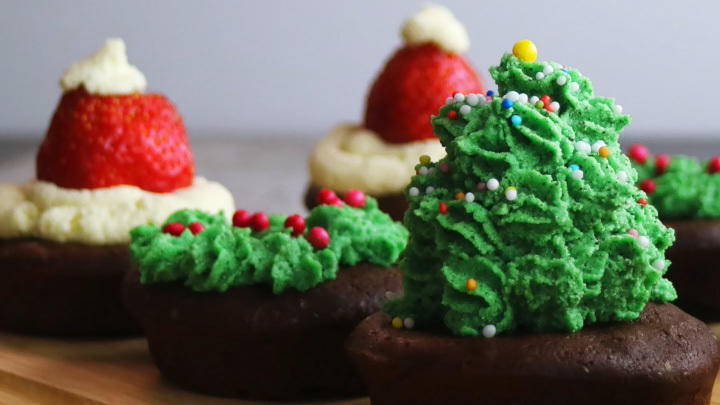 Mini-Weihnachtsbrownies