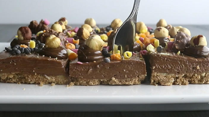 Nutella Cheesecake Schnitten Nutella Cheesecake Schnitten