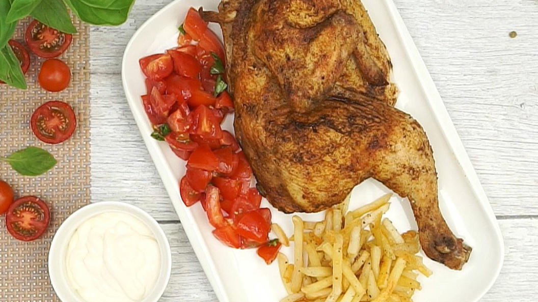 Hähnchen im Ofen gegrillt