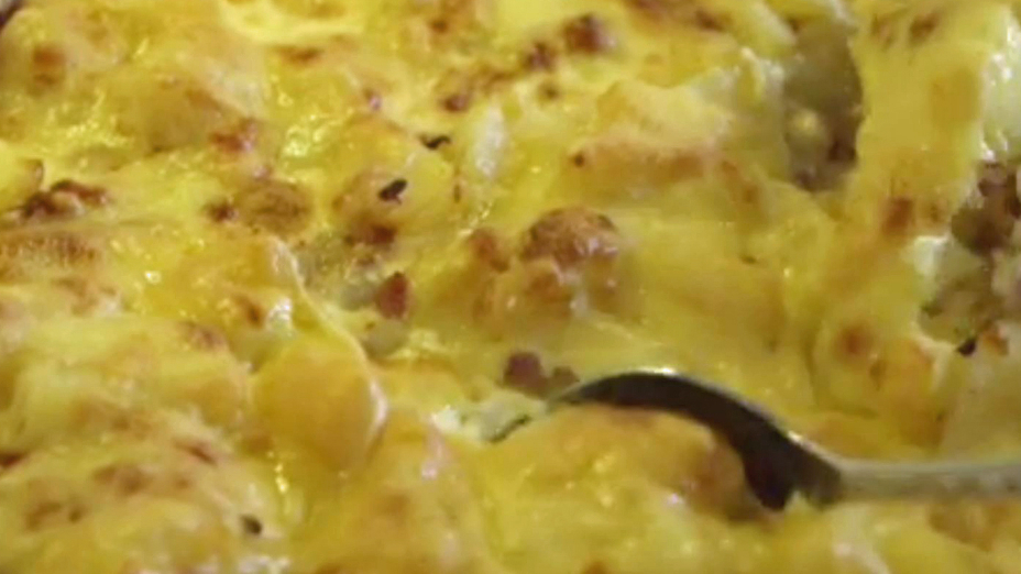 Rezept für leckeres Kartoffelgratin mit Speck