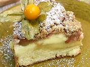 Rhabarberkuchen mit Vanillecreme