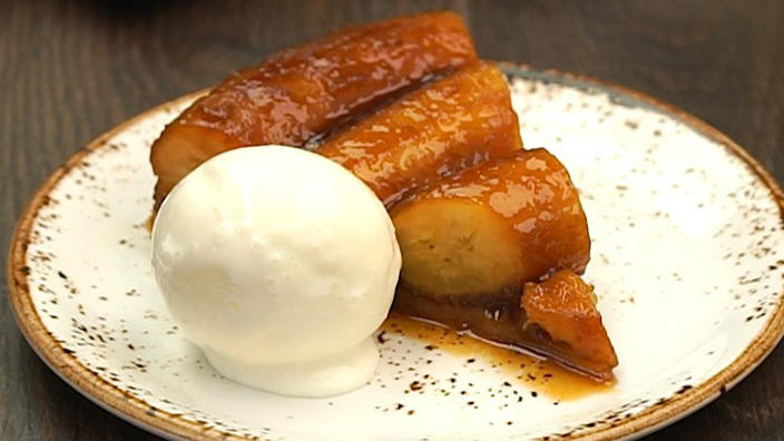 Upside Down Bananen-Tarte