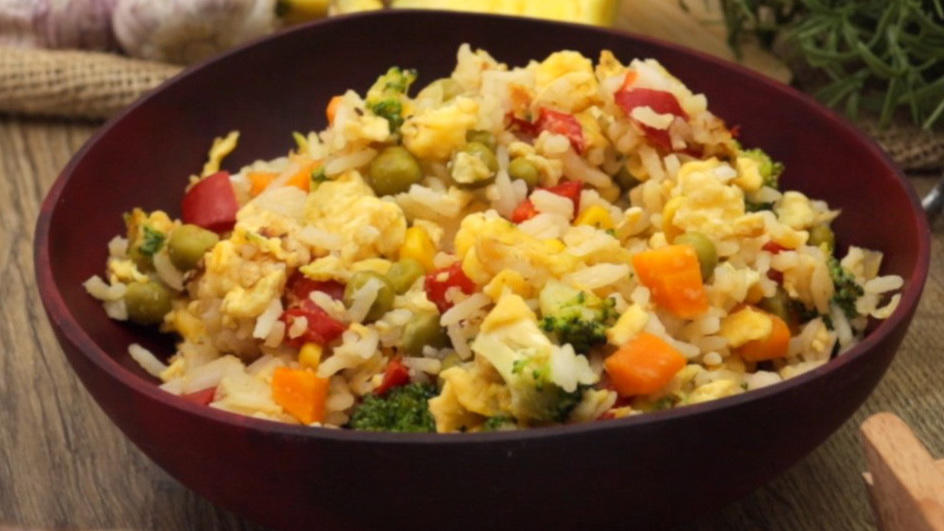 Zweierlei gebratener Reis Zweierlei gebratener Reis