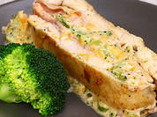 Hähnchen-Rolle mit Schinken und Cheddar