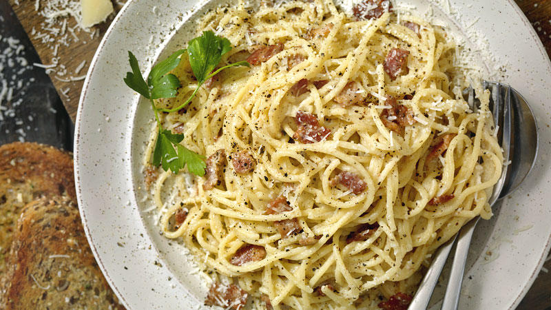 Spaghetti Carbonara ohne Sahne Spaghetti Carbonara ohne Sahne